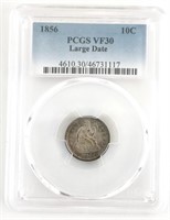 1856 U.S. Liberty Seated Dime PCGS VF 30