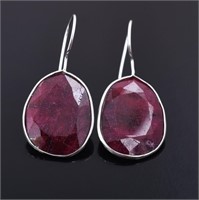Ruby Gemstone Dangler Earrings