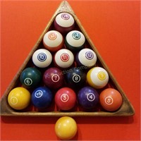 Vintage Pool Ball Set (Rack not included)