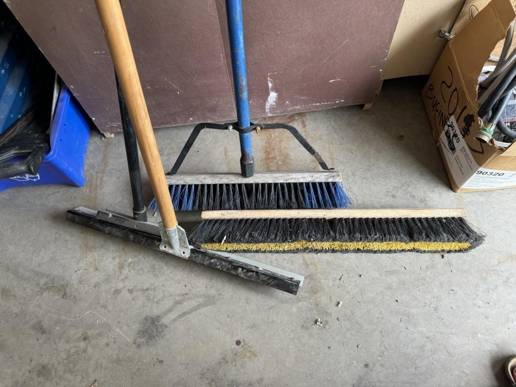 BROOMS, ETC. LOT