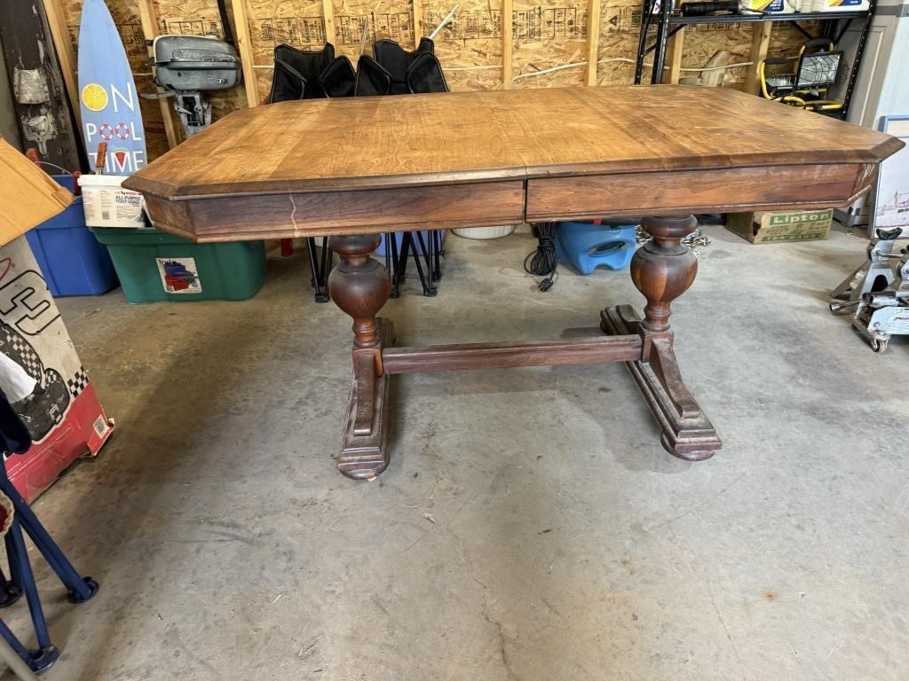 WOOD DINING TABLE - 30X39X56"