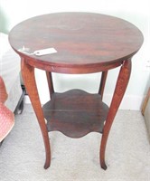 Antique Mahogany two tier lamp table