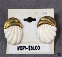 Sterling Ivory Earrings