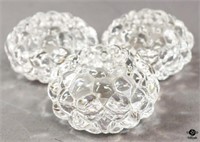 Orrefors Crystal "Raspberry" Candle Holders