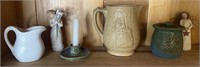 Kentucky Pottery Lidded Jar &  Candle Holder