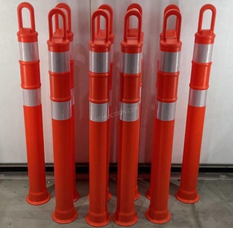 Lot of 10 - 4' Traffic Delineator Posts - NEW