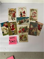 Lot of 10 Vintage Christmas Postcards Ephemera