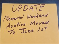 UPDATE NO AUCTION MEMORIAL WEEKEND MOVED 6-1