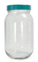 Glass Standard Wide Mouth Bottle, 2 Qt, Pack of 6
