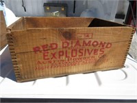Red Diamond Explosives Wooden Crate - Box