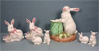 7pc. Easter Bunny Figurines & Shakers