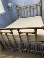 1912 BRASS DOUBLE SIZE BED AND FRAME