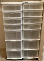 LOT OF PLASTIC DRAWER STANDS