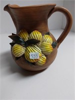 Ceramic Fruit Decorated Pitcher