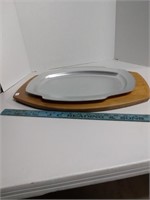 Serving Platter with Wooden Under tray