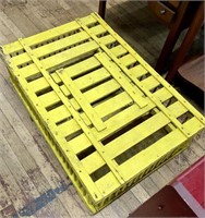 VINTAGE PAINTED YELLOW CHICKEN CRATE