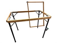 Wood Table Frame with Folding Legs
