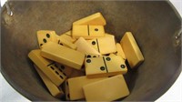 Tin Bucket with set of Dominoes