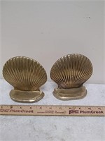 Brass shell bookends