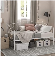 Furinno Angeland Carca Metal Daybed, Twin, White