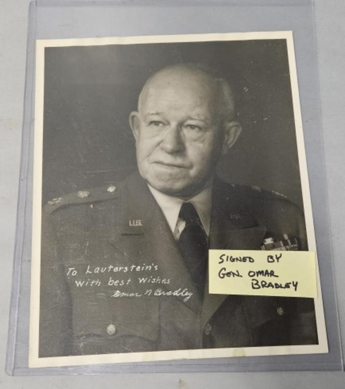 General Omar Bradley Signed Photo US Army