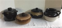 4 pcs. Ceramic / Pottery Bean Pots - McCoy