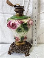 Floral Embossed glass oil Lamp