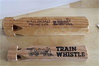 Wood Train Whistle's set of 2