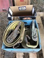 2 Boxes of Nylon Ratchet Straps (2" & 1") &