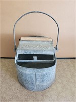 Vintage galvanized deluxe mop bucket
