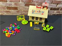 1971 Fisher Price School House and Accessories