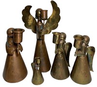 Copper and Brass Angel Taper Holders