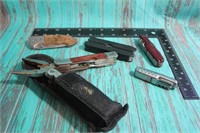 Lot of Pocket Knives and Muti Purpose tools