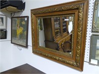 ANTIQUE OAK FRAME MIRROR