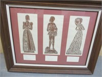 Vintage English Revival Rubbings- Knight & Ladys