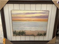 BEACH SCENE FRAMED PRINT