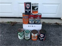 9 Vintage Oil Cans - NO SHIPPING