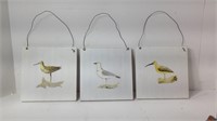 3 1999 Small Wood Seabird Plaques U8B