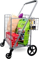 Supenice Jumbo Shopping Cart with Double Basket Gr