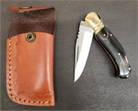 New 7" Pocket Knife. 440 Steel Blade w/ Horn