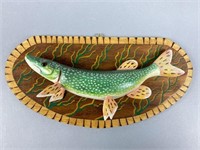 Bill Green Northern Pike Fish Plaque, LaPrairie,