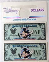 (10) Disney Dollars 1988 $1 Mickey Consecutive #s