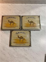 Lot of 3 Camel Cigarettes Tin Boxes
