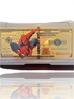Spiderman 24KT Gold Foil Banknote
