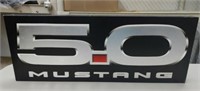 50th Anniversary Mustang Sign Canvas 8" x21" Long