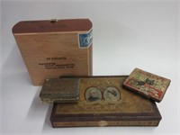 Group of Early Tobacco Tins