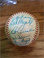 Autographed authentic MLB team baseball. Circa