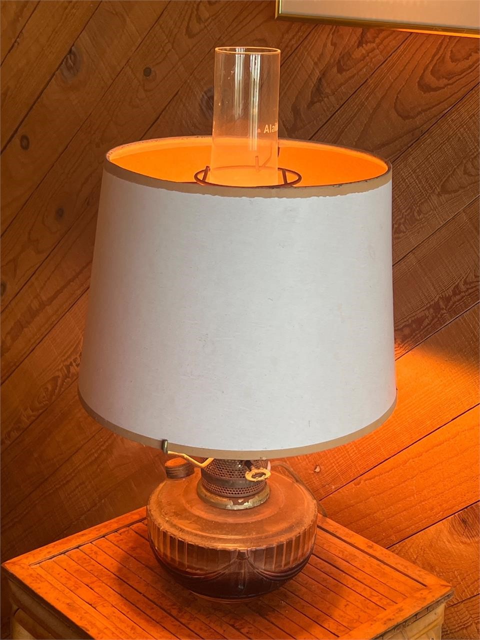 Electrified oil lamp vintage