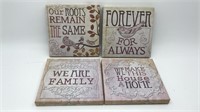 Set Of 4 Canvas Prints - Family Theme