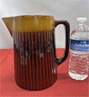 VTG 80oz 2-Tone Caramel Cocoa Brown Pottery